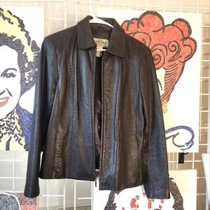 Sonoma Company Genuine Leather Jacket in Dark Brown